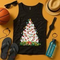 Arctic Wolf Lover Xmas Lights Arctic Wolf Christmas Tree Tank Top thumb 4