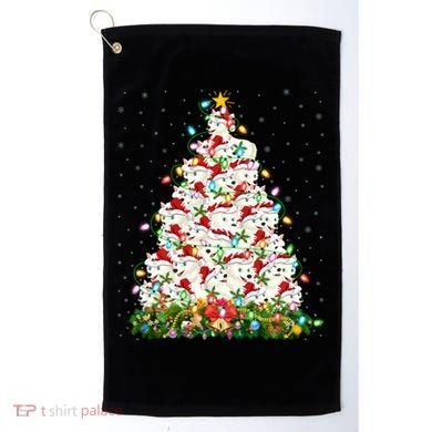 Arctic Wolf Lover Xmas Lights Arctic Wolf Christmas Tree Golf Towel