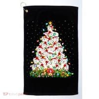 Arctic Wolf Lover Xmas Lights Arctic Wolf Christmas Tree Golf Towel thumb 0