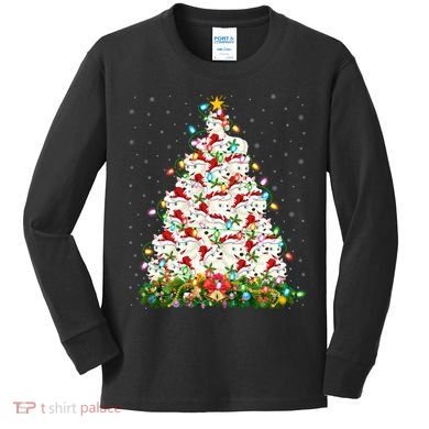 Arctic Wolf Lover Xmas Lights Arctic Wolf Christmas Tree Kids Long Sleeve Shirt
