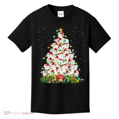 Arctic Wolf Lover Xmas Lights Arctic Wolf Christmas Tree Kids T-Shirt
