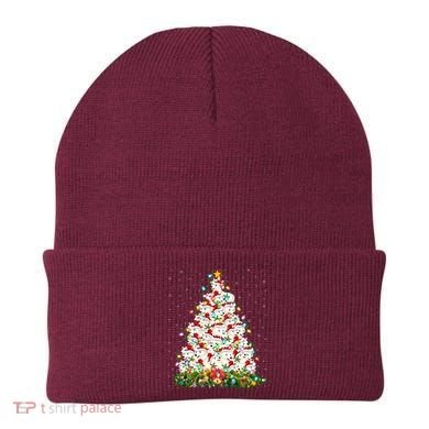 Arctic Wolf Lover Xmas Lights Arctic Wolf Christmas Tree Beanie