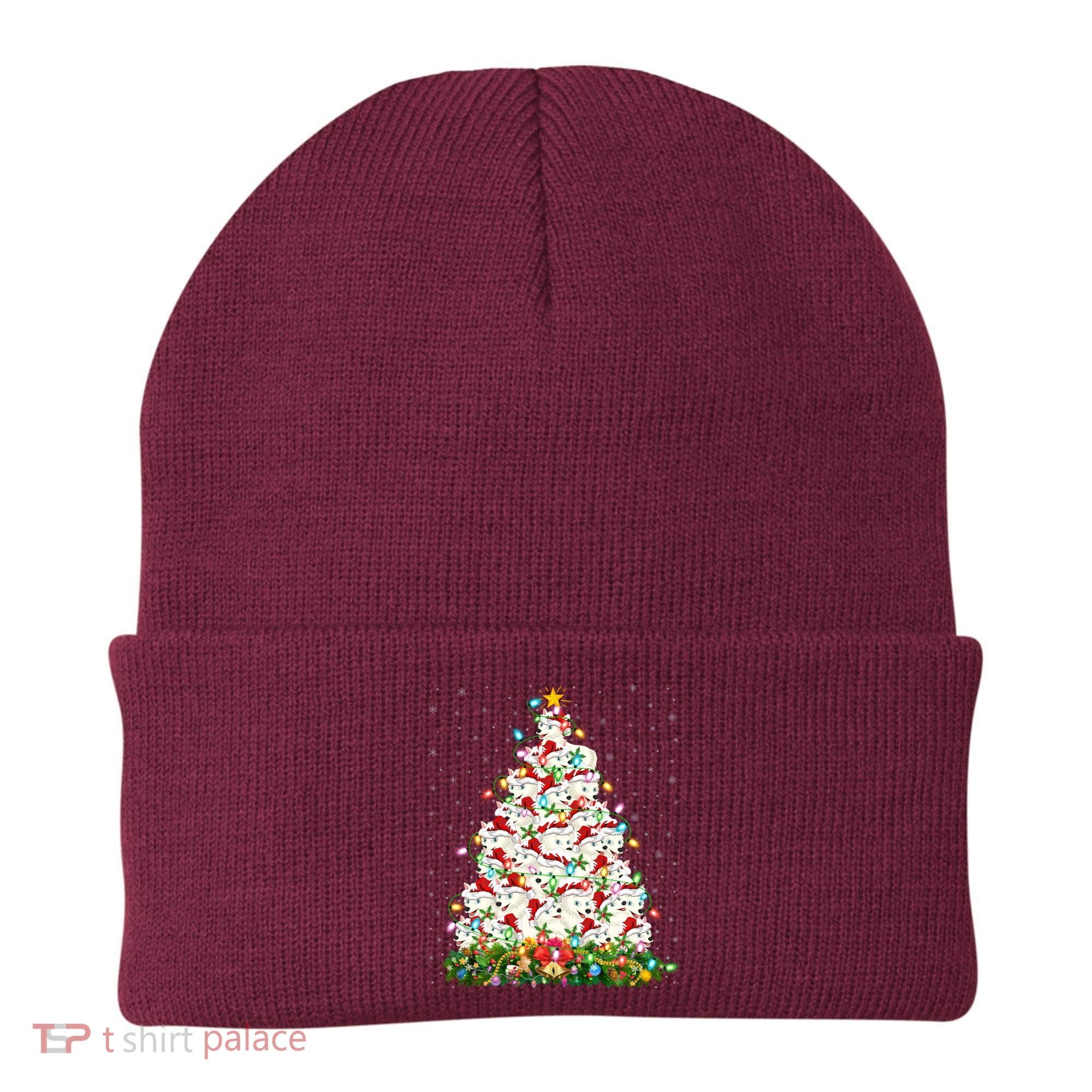 Arctic Wolf Lover Xmas Lights Arctic Wolf Christmas Tree Beanie