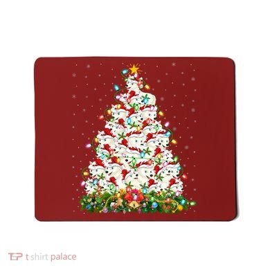 Arctic Wolf Lover Xmas Lights Arctic Wolf Christmas Tree Mousepad