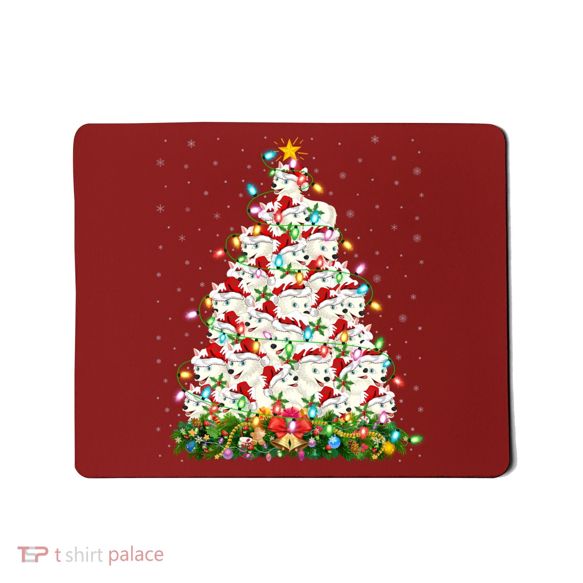 Arctic Wolf Lover Xmas Lights Arctic Wolf Christmas Tree Mousepad