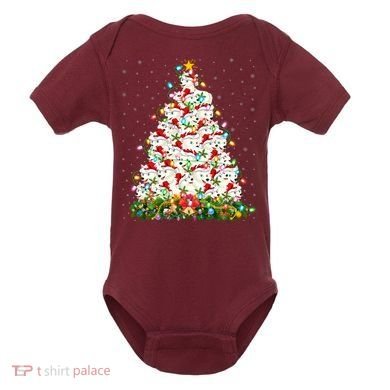 Arctic Wolf Lover Xmas Lights Arctic Wolf Christmas Tree Baby Bodysuit