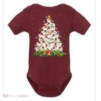 Arctic Wolf Lover Xmas Lights Arctic Wolf Christmas Tree Baby Bodysuit thumb 0
