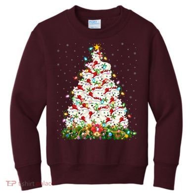 Arctic Wolf Lover Xmas Lights Arctic Wolf Christmas Tree Kids Sweatshirt
