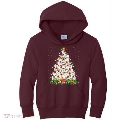 Arctic Wolf Lover Xmas Lights Arctic Wolf Christmas Tree Kids Hoodie