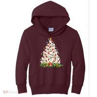 Arctic Wolf Lover Xmas Lights Arctic Wolf Christmas Tree Kids Hoodie thumb 0