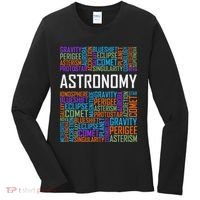 Astronomy Words Lover Gift Proud Astronomer Gifts Women's Long Sleeve Shirt thumb 0