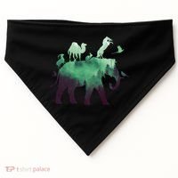 Animal Wild Life Forest Double Exposure USA-Made Doggie Bandana thumb 0
