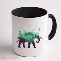 Animal Wild Life Forest Double Exposure Coffee Mug thumb 1