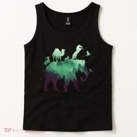 Animal Wild Life Forest Double Exposure Tank Top thumb 2