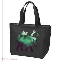 Animal Wild Life Forest Double Exposure Tote Bag thumb 3