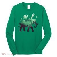 Animal Wild Life Forest Double Exposure Long Sleeve Shirt thumb 0
