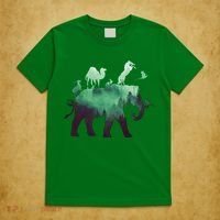 Animal Wild Life Forest Double Exposure T-Shirt thumb 5