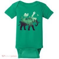 Animal Wild Life Forest Double Exposure Baby Bodysuit thumb 0