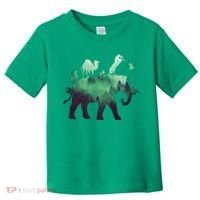Animal Wild Life Forest Double Exposure Toddler T-Shirt thumb 0