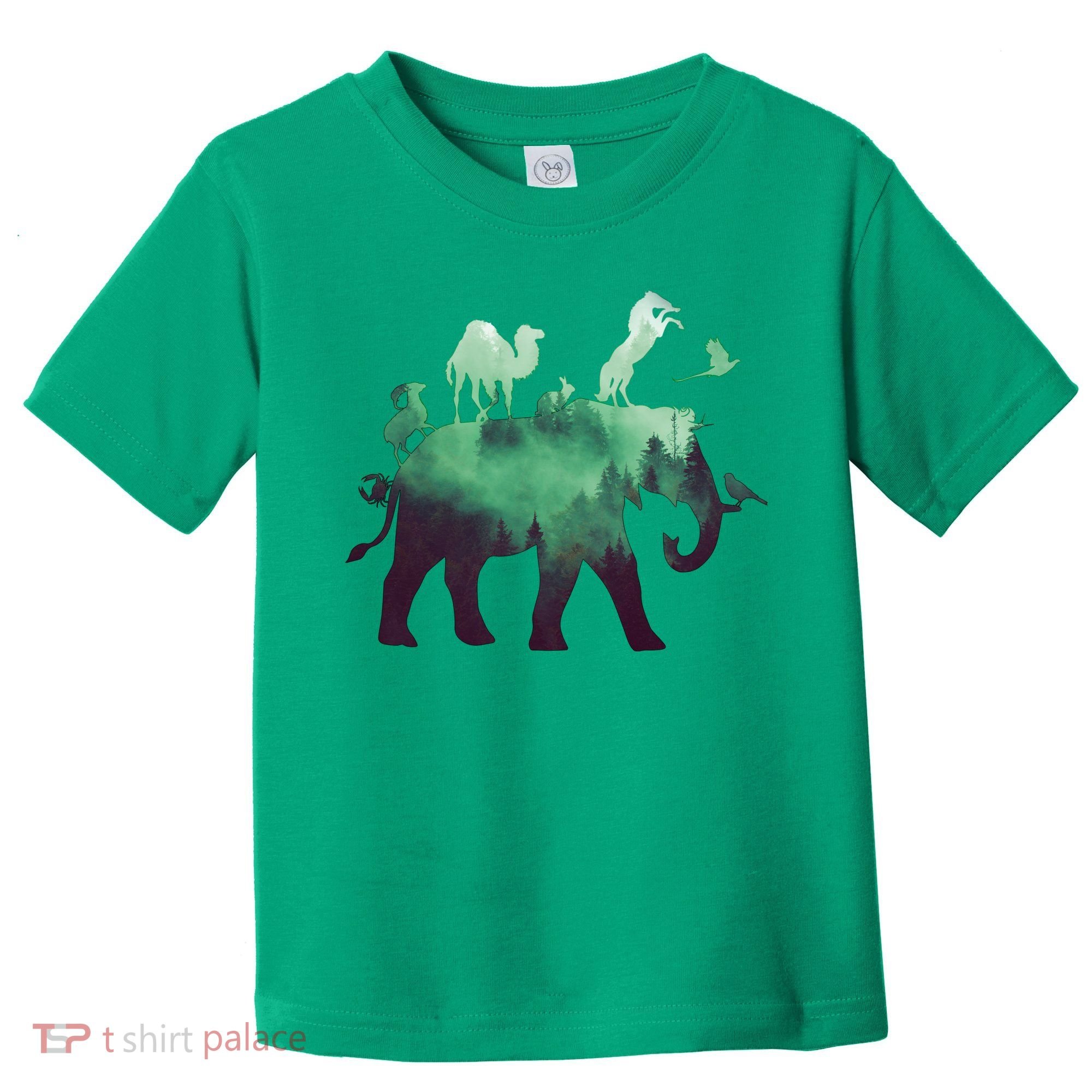 Animal Wild Life Forest Double Exposure Toddler T-Shirt