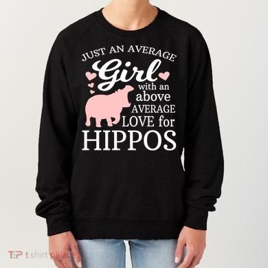Average Who Loves Hippos Gift Hippopotamus Funny Gift Women's Sweatshirt