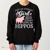 Average Who Loves Hippos Gift Hippopotamus Funny Gift Women's Sweatshirt thumb 0