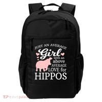 Average Who Loves Hippos Gift Hippopotamus Funny Gift Backpack thumb 0