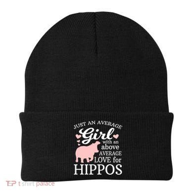 Average Who Loves Hippos Gift Hippopotamus Funny Gift Beanie