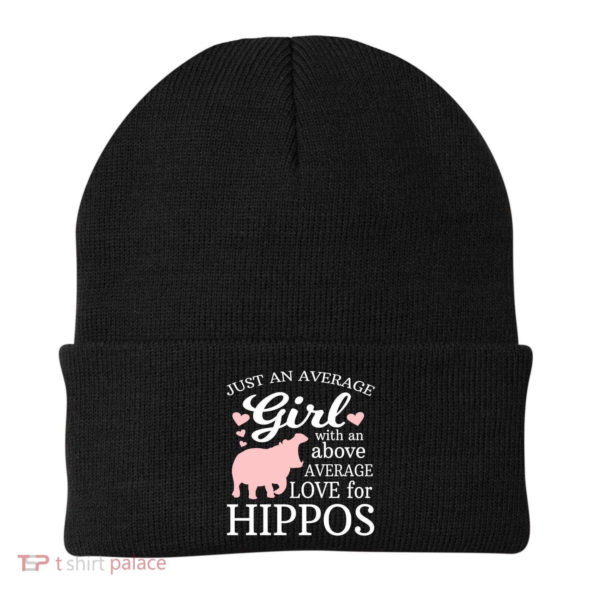 Average Who Loves Hippos Gift Hippopotamus Funny Gift Beanie