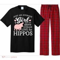 Average Who Loves Hippos Gift Hippopotamus Funny Gift Pajama Set thumb 0