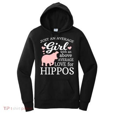 Average Who Loves Hippos Gift Hippopotamus Funny Gift Women's Hoodie