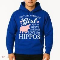 Average Who Loves Hippos Gift Hippopotamus Funny Gift Hoodie thumb 2