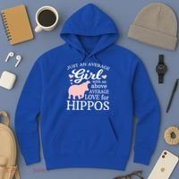 Average Who Loves Hippos Gift Hippopotamus Funny Gift Hoodie thumb 3