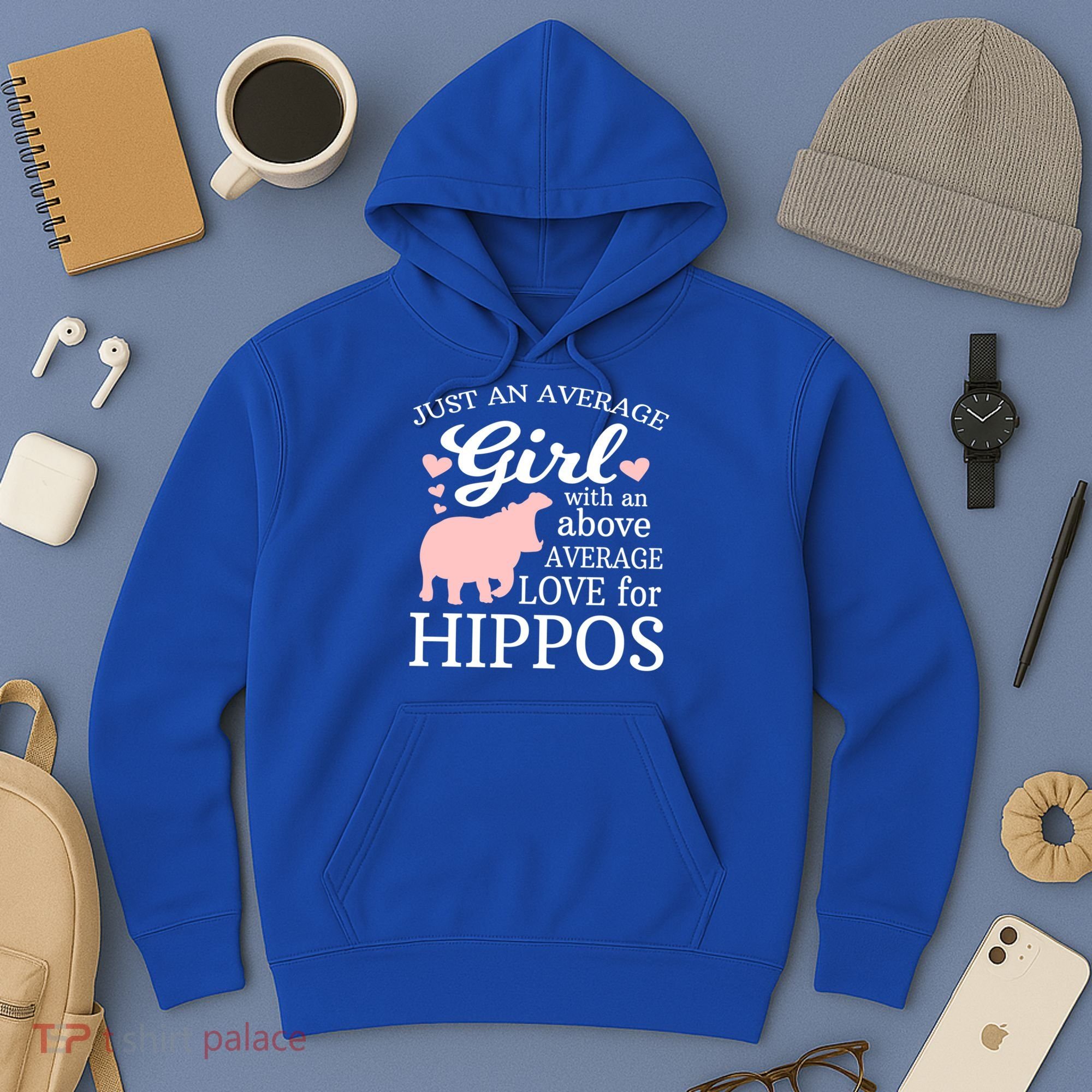 Average Who Loves Hippos Gift Hippopotamus Funny Gift Hoodie
