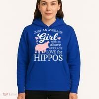 Average Who Loves Hippos Gift Hippopotamus Funny Gift Hoodie thumb 5