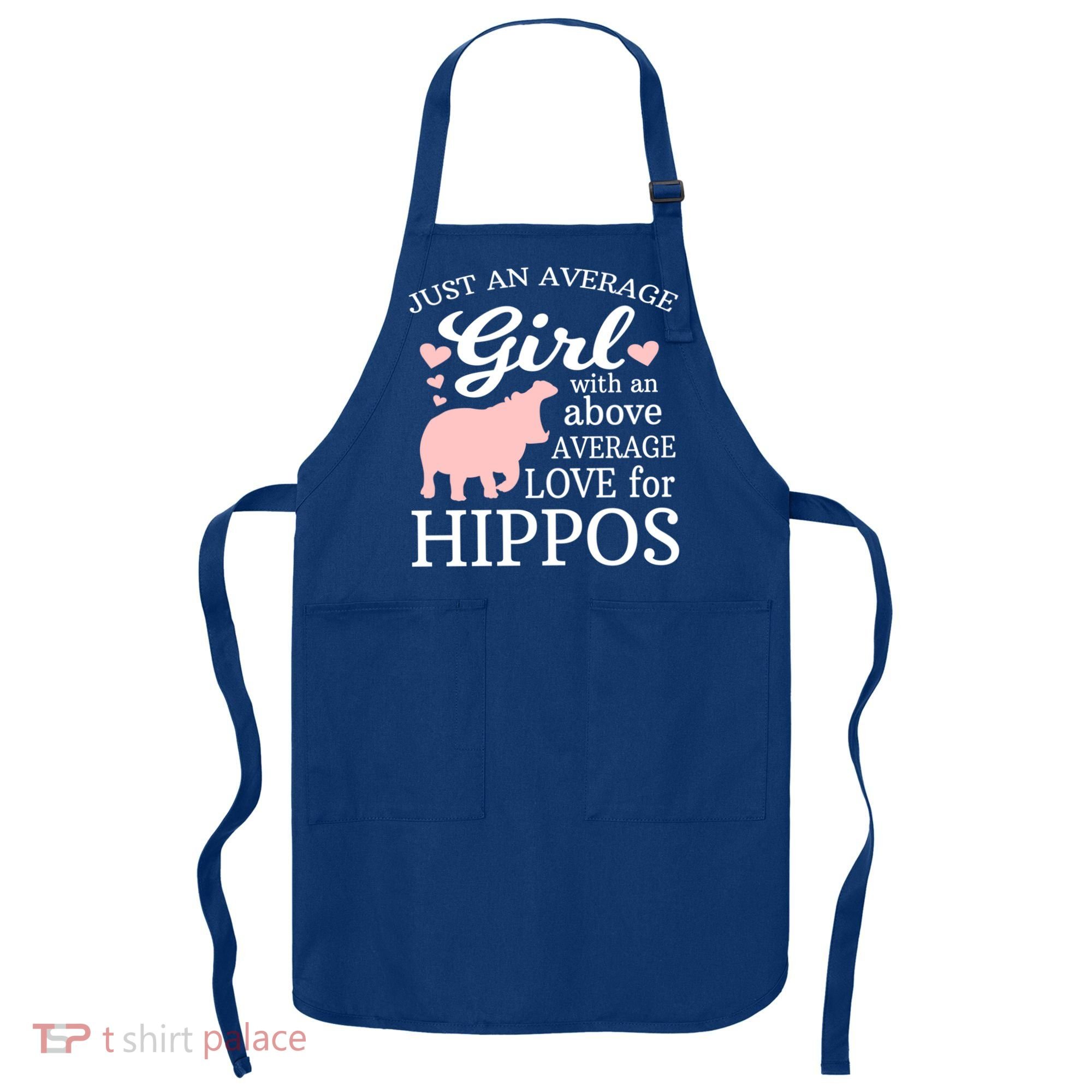 Average Who Loves Hippos Gift Hippopotamus Funny Gift Apron