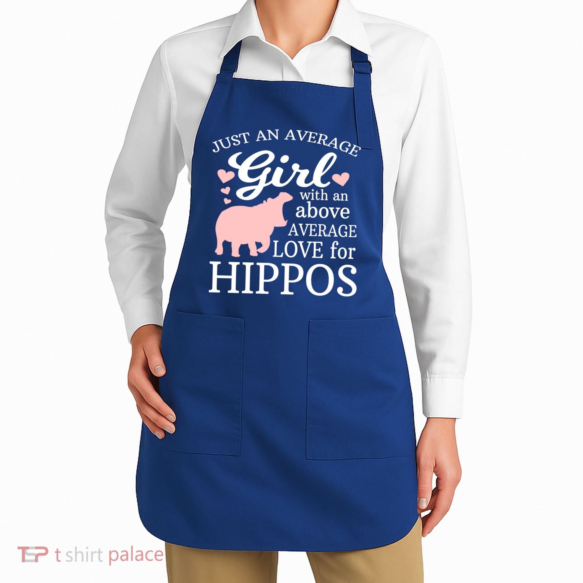 Average Who Loves Hippos Gift Hippopotamus Funny Gift Apron