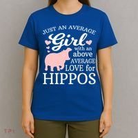 Average Who Loves Hippos Gift Hippopotamus Funny Gift T-Shirt thumb 4