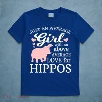 Average Who Loves Hippos Gift Hippopotamus Funny Gift T-Shirt thumb 5