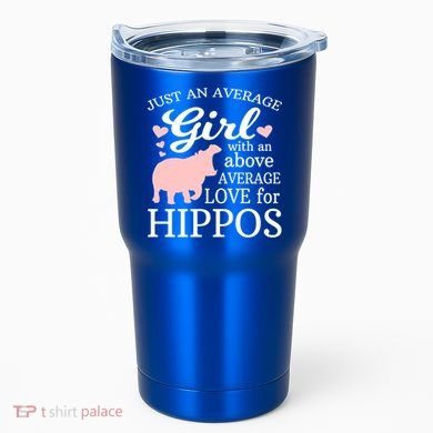 Average Who Loves Hippos Gift Hippopotamus Funny Gift Tumbler
