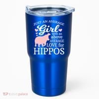 Average Who Loves Hippos Gift Hippopotamus Funny Gift Tumbler thumb 0