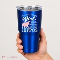 Average Who Loves Hippos Gift Hippopotamus Funny Gift Tumbler thumb 2