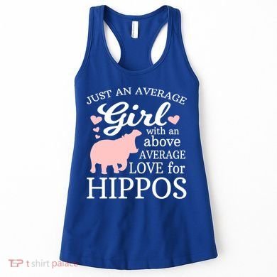 Average Who Loves Hippos Gift Hippopotamus Funny Gift Women's Tank Top