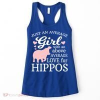 Average Who Loves Hippos Gift Hippopotamus Funny Gift Women's Tank Top thumb 0