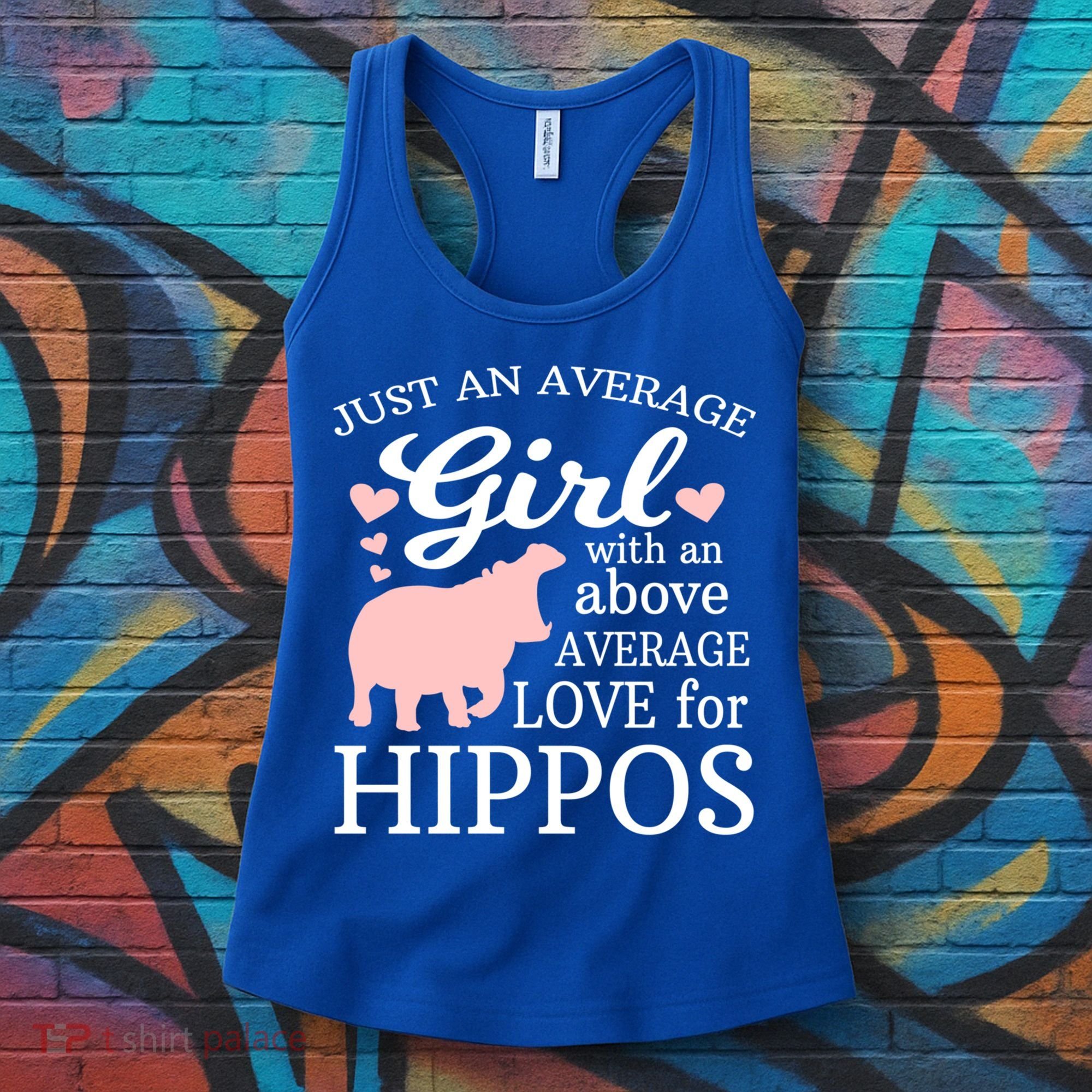 Average Who Loves Hippos Gift Hippopotamus Funny Gift Women's Tank Top