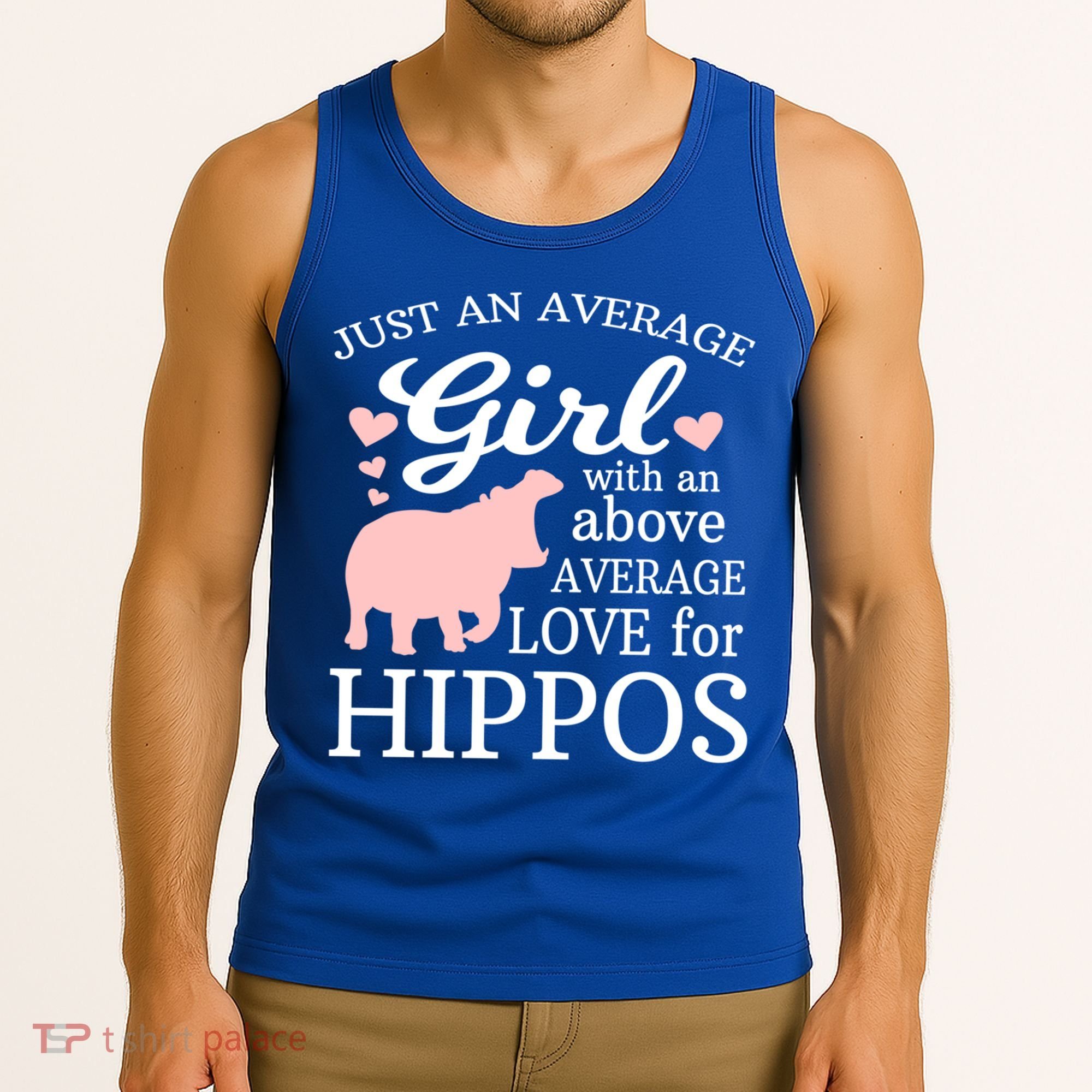 Average Who Loves Hippos Gift Hippopotamus Funny Gift Tank Top
