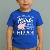 Average Who Loves Hippos Gift Hippopotamus Funny Gift Toddler T-Shirt thumb 2