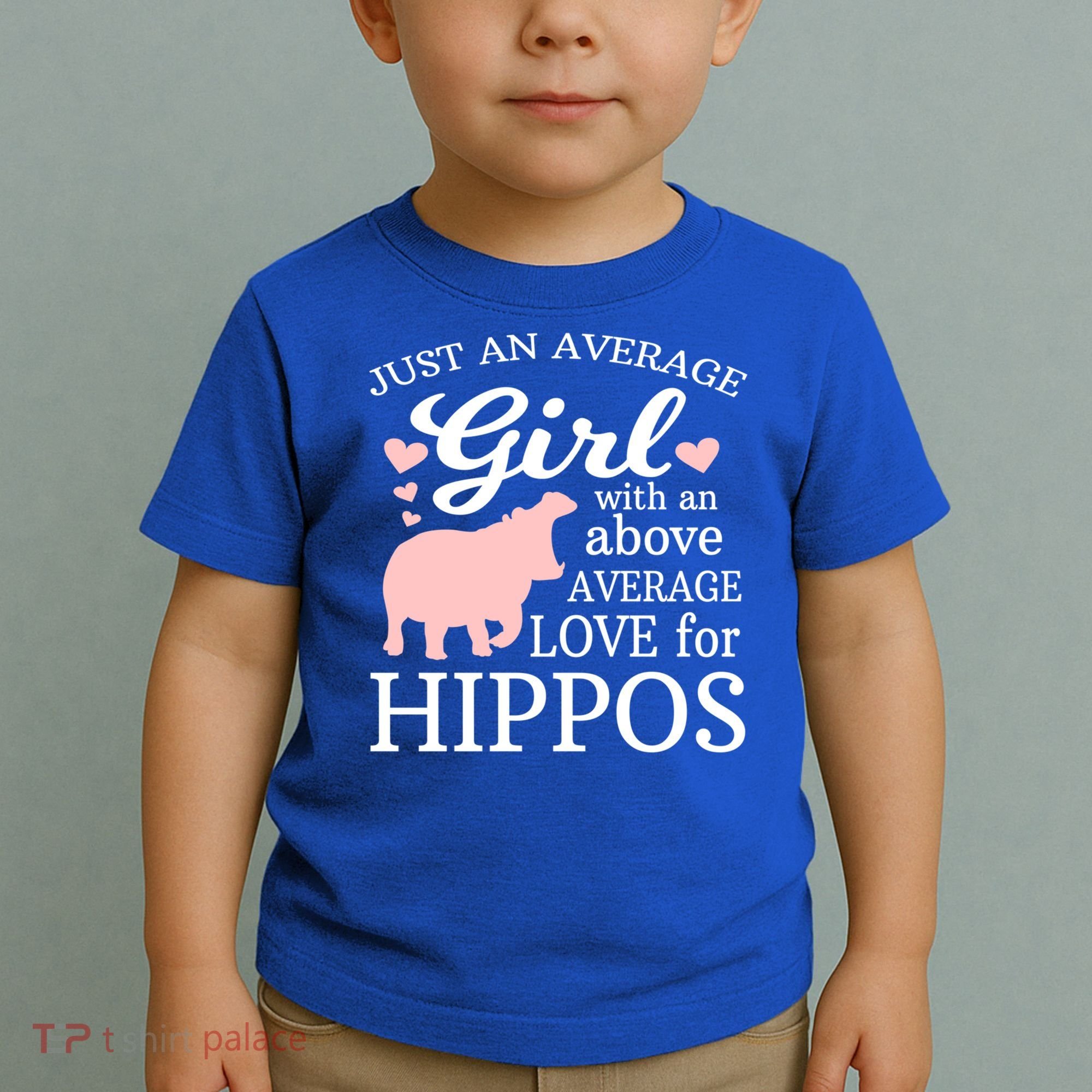 Average Who Loves Hippos Gift Hippopotamus Funny Gift Toddler T-Shirt