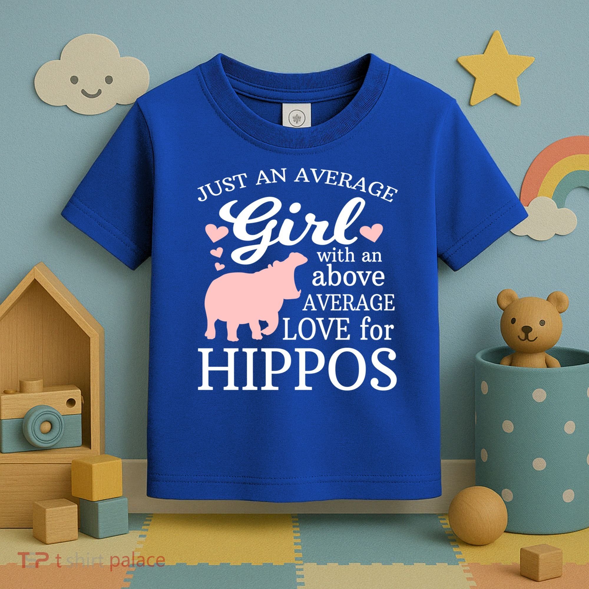 Average Who Loves Hippos Gift Hippopotamus Funny Gift Toddler T-Shirt