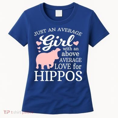 Average Who Loves Hippos Gift Hippopotamus Funny Gift Women's T-Shirt